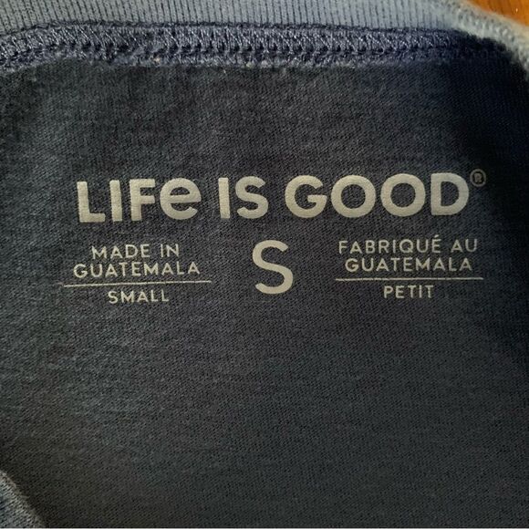 Life is Good Youth Iron Man Golf Blue Short Sleeve Tee Sz S - Picture 4 of 7